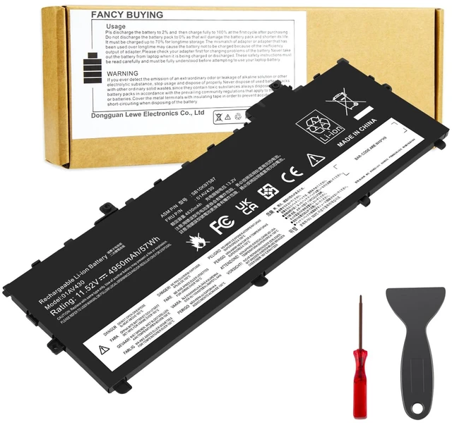 Main image of 01AV430 SB10K97587 Battery Replacement for Lenovo ThinkPad X1 Carbon 5th Gen 2017 6th Gen ThinkPad X1 Carbon 2017/2018 Series 01AV429 SB10K97586 01AV431 SB10K97588 01AV494 SB10K97586