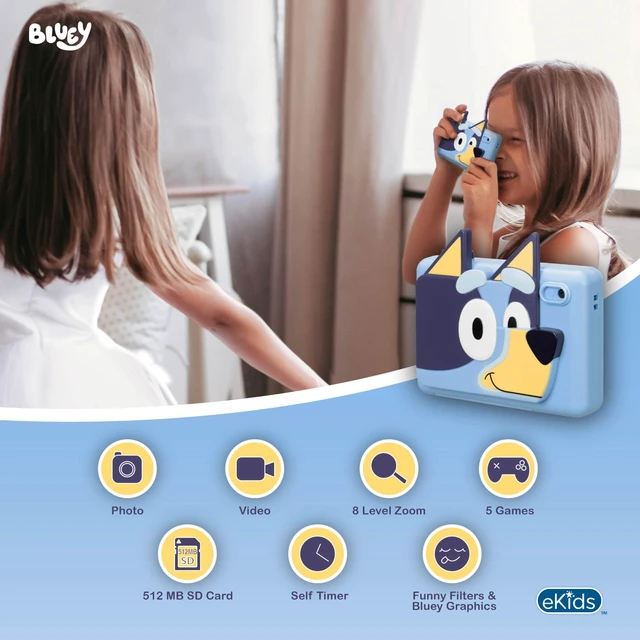 Alt view image 2 of 7 - Bluey Kids Camera with SD Card, Digital Camera with Video Recording