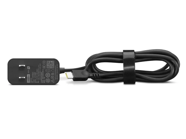Alt view image 2 of 6 - USB-C 65W Wall Charger - PD 3.0 - Power Adapter for Laptop, Tablet, Notebook, USB-C Compatible Devices - Slim, Light and Portable with 5.9 Foot (1.7m) Cable - Black