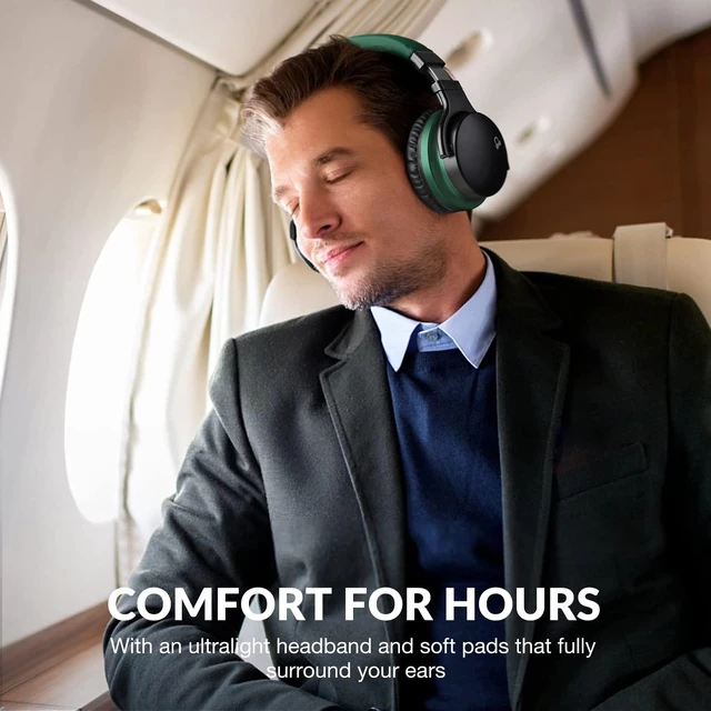 Alt view image 5 of 6 - Million Sold Classic E7 Active Noise Cancelling Headphones Upgraded HD Sound, Wireless Bluetooth Headphones Over The Ear Unequaled Comfort, Vivid Deep Bass, for Home Office Travel Gift