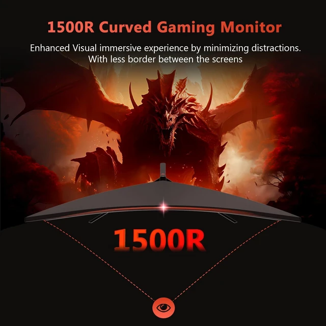 Alt view image 7 of 7 - Z-Edge 30" Curved Gaming Monitor, WFHD1080P 200Hz 165Hz 144Hz, MPRT 1ms 21:9 Aspect Ratio, 1500R Curved, 16.7M Colors, 3000:1 Contrast, UG30 PIP-PBP, 2X DP 1.4 Ports and 2X HDMI 2.0 Port