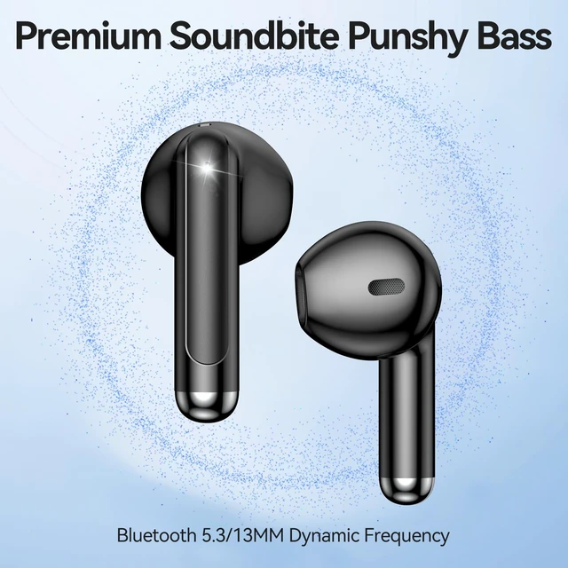 Alt view image 2 of 7 - Wireless Earbuds, Bluetooth 5.4 in Ear Headphones Wireless Bluetooth with ENC 4 Mics, Bluetooth Earbuds 50 Hour Noise-Cancelling Ear Buds with LED Indicator, IPX7 Waterproof for Sports/Work Black