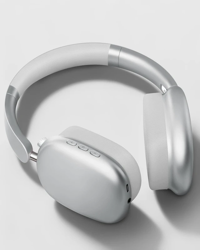 Alt view image 2 of 7 - Y01 Wireless Noise Canceling Headphones Bluetooth 5.3 Over Ear Headphones with Microphone, Hi-Res Audio, 48H Playtime, Foldable Comfortable Earpads,Compatible with iOS,Android,PC,Silver