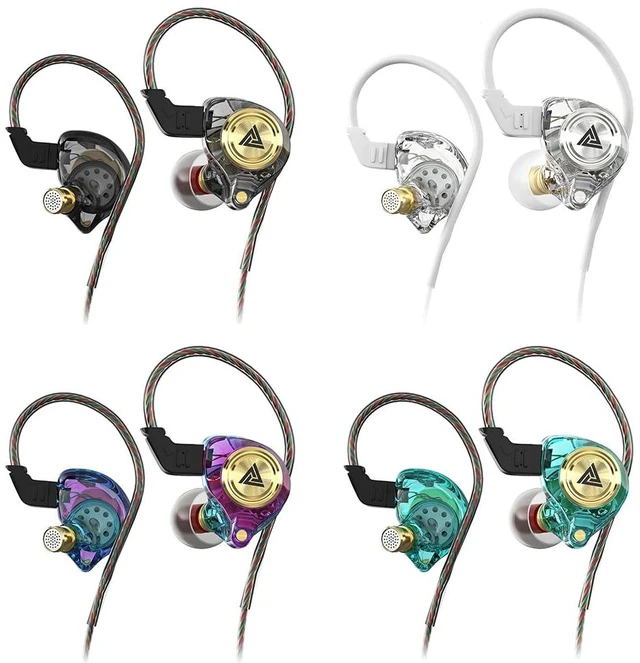 Main image of Wired Gaming Earbuds 4 Pack, Ak3file in Ear Monitors, Deep Bass Sound Wired Earbuds, HiFi in Ear Headphones with 1DD 10mm Dynamic Driver, IEM for Music Gaming Video Calling (Four Colors)