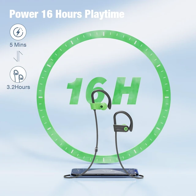 Alt view image 4 of 7 - Wireless Headphones Workout Headphones Bluetooth 5.3 with IPX7 Rating Workout Running Headphone with 16 Hours Bluetooth Earbuds for Man Women