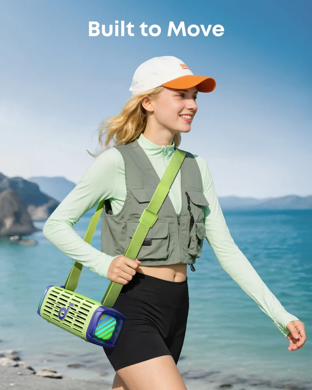 Alt view image 5 of 7 - Boom 3i by Anker, 50W Compact Outdoor Speaker, Floating Playback IP68 Waterproof, BassUp 2.0, Saltwater-Resistant, Bluetooth 5.3, 16H, TWS, ideal for Kayak/Fishing/Camping