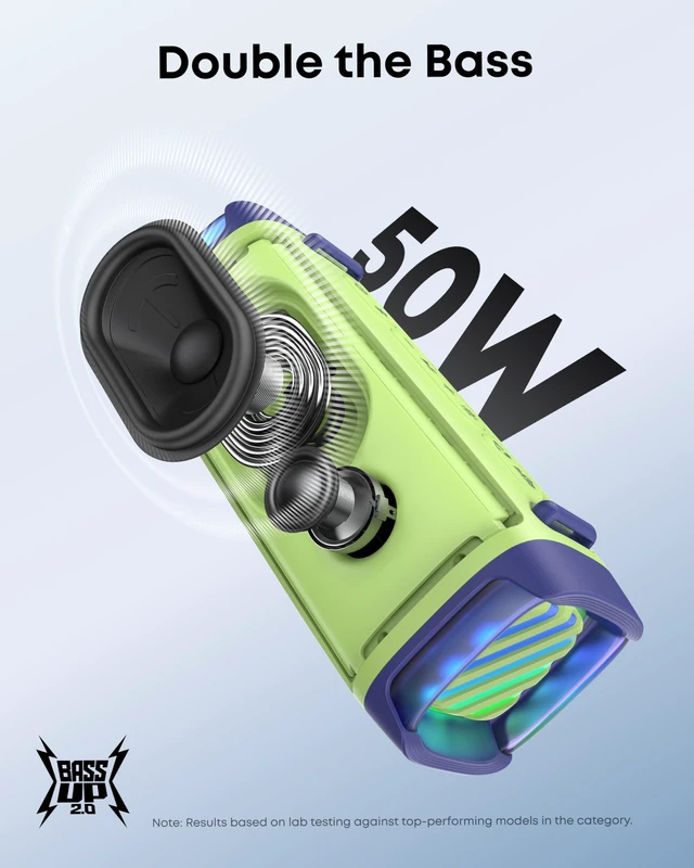 Alt view image 6 of 7 - Boom 3i by Anker, 50W Compact Outdoor Speaker, Floating Playback IP68 Waterproof, BassUp 2.0, Saltwater-Resistant, Bluetooth 5.3, 16H, TWS, ideal for Kayak/Fishing/Camping