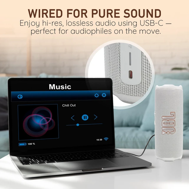 Alt view image 6 of 7 - Flip 7 Portable Bluetooth Speaker, IP68 Waterproof, Dustproof, Drop-Proof, PushLock System, AI Sound Boost, 16H Battery Purple Boomph's Comprehensive Ultimate Performance Cloth Solution
