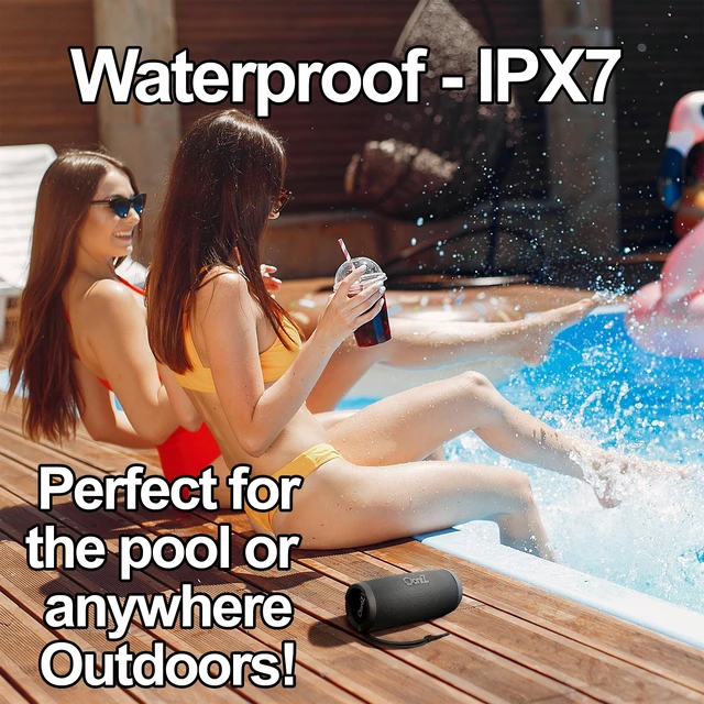 Alt view image 3 of 6 - OontZ Cylinder Portable Bluetooth Speaker, 14W, 20-Hour Playtime, IPX7 14W Bluetooth speaker with fuller bass, 100-ft range, IPX7 waterproofing, stereo pairing and mic