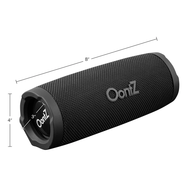 Alt view image 6 of 6 - OontZ Cylinder Portable Bluetooth Speaker, 14W, 20-Hour Playtime, IPX7 14W Bluetooth speaker with fuller bass, 100-ft range, IPX7 waterproofing, stereo pairing and mic