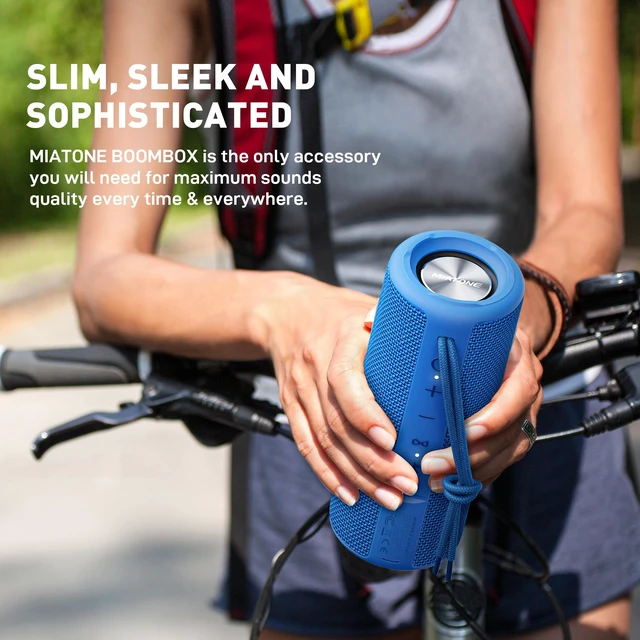 Alt view image 5 of 7 - Boombox Outdoor Portable Bluetooth Speakers Wireless Speaker Waterproof - Blue