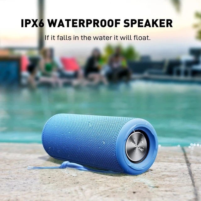 Alt view image 7 of 7 - Boombox Outdoor Portable Bluetooth Speakers Wireless Speaker Waterproof - Blue