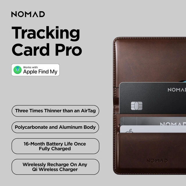 Alt view image 2 of 7 - Tracking Card Pro Black, Premium Wallet Tracker with Apple Find My, 16-Month Battery Life, IPX7 Waterproof, Polycarbonate and Aluminum Design, TSA Approved, Wireless Rechargeable, iOS Only