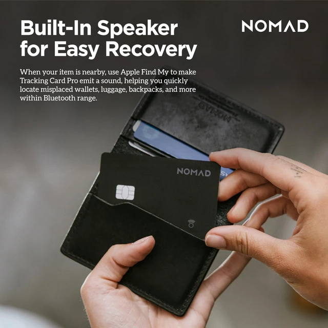 Alt view image 6 of 7 - Tracking Card Pro Black, Premium Wallet Tracker with Apple Find My, 16-Month Battery Life, IPX7 Waterproof, Polycarbonate and Aluminum Design, TSA Approved, Wireless Rechargeable, iOS Only