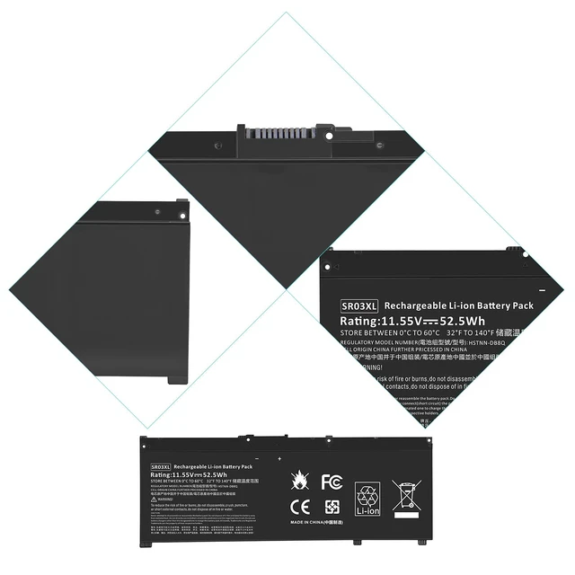 Alt view image 5 of 7 - 52Wh 11.55V SR03XL SR04XL TPN-Q194 Battery for Hp Pavilion 15-CX Envy X360 15-CN 15-CP 17-BW L08855-855 L08934-2C1 917678-2B1 L08934-1B1 L08934-2B1 HSTNN-IB8L HSTNN-DB8Q SR03052XL TPN-C133 TPN-C134