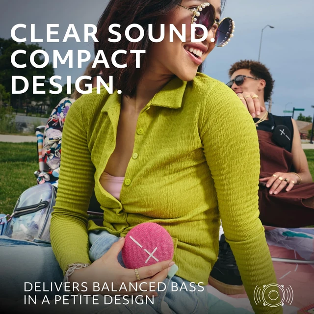 Alt view image 5 of 7 - MINIROLL Waterproof Bluetooth Speaker - Calming Pink Balanced Bass, IP67 Dustproof, 131 ft (40 m) Range