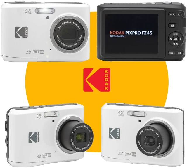 Alt view image 3 of 6 - PIXPRO FZ45 16MP Digital Camera with 4X Optical Zoom 27mm Wide Angle and 2.7" LCD Screen Bundle with 32GB SD Memory Card, AA Batteries (4 Pack), Lens Cleaning Cloth (White)