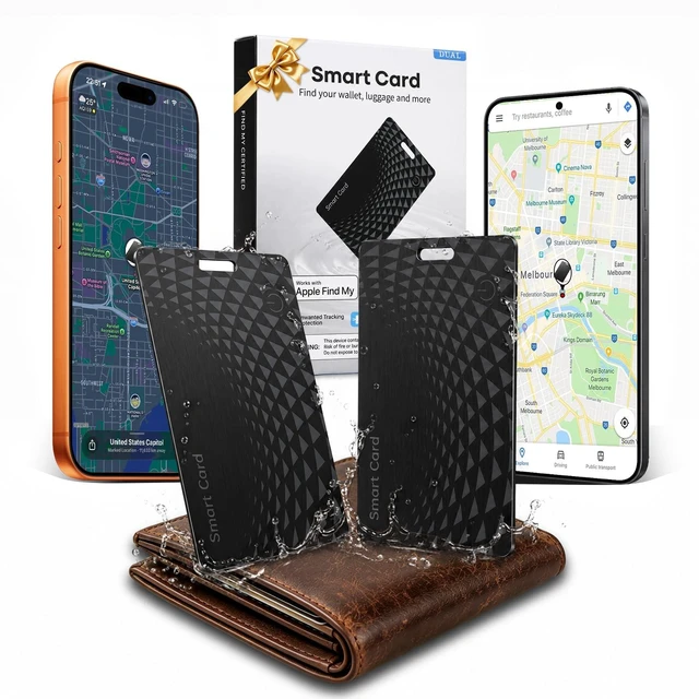Main image of 2026 Wallet Tracker Pro 2 Pack, Bluetooth Tracking Card for iOS and Android 0.05in Ultra Slim, 120dB Loud Alarm, Wireless Charging, Apple MFi Certified, Perfect for Wallet, Passport, Backpack