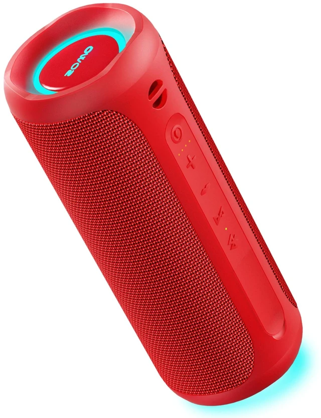Main image of Portable Bluetooth Speaker, Waterproof IPX7, 25W Loud Wirelss Speaker Big Audio and Punchy Bass, LED Light with TWS Pairing, 16H Playtime, Outdoor for Party, Beach, Travel, Girls Gifts - Red