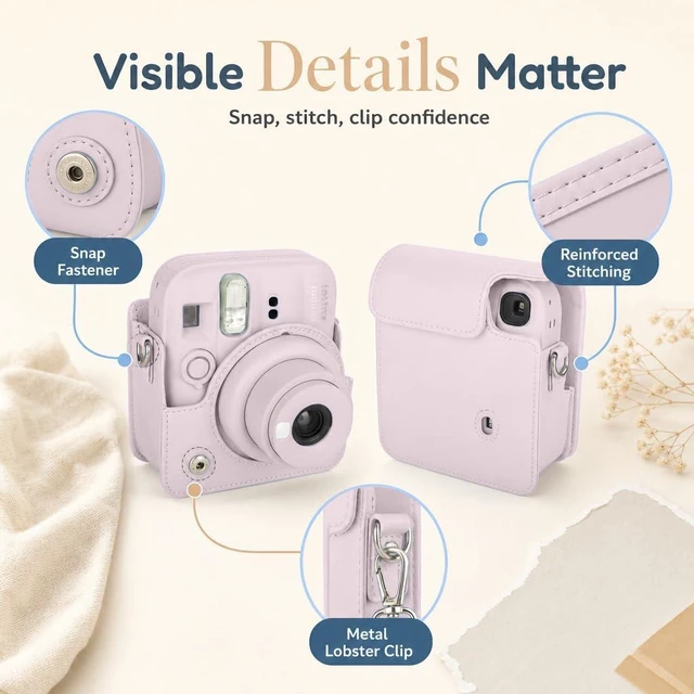 Alt view image 7 of 7 - Instax Mini 13 Instant Camera Candy Pink + MiniMate Accessory Bundle with Custom Case + Fuji Instax Film Value Pack (40 Sheets) & Photo Album