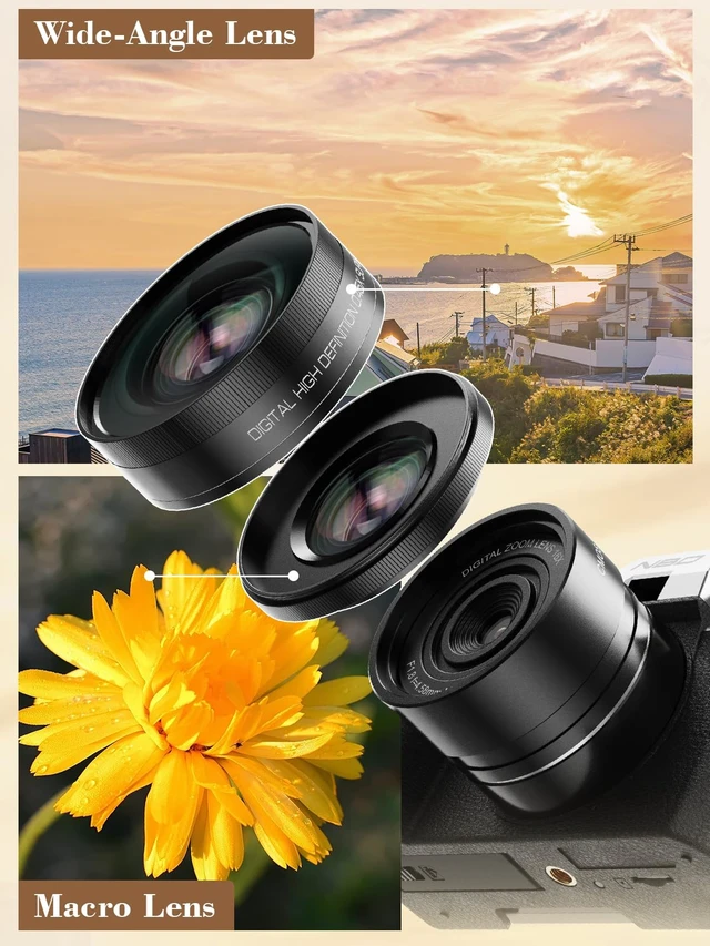 Alt view image 6 of 7 - True 5K 64MP Digital Camera for Photography(Silver) Autofocus & Anti-Shake,16X Zoom,WiFi,Wide-Angle Macro Lens,32GB TF Card,Vlogging Camera for YouTube & Travel