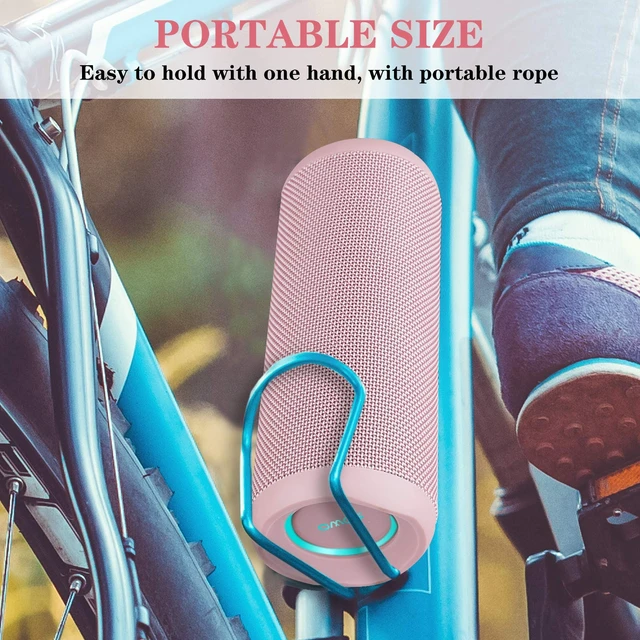 Alt view image 6 of 7 - Outdoor Wireless Portable Bluetooth Speaker, Waterproof Speaker - Pink 25W Loud Sound, Bassboom Technology, IPX7, TWS Pairing, Built-in Mic, 16H Playtime with Lights for Pool, Beach, Gift