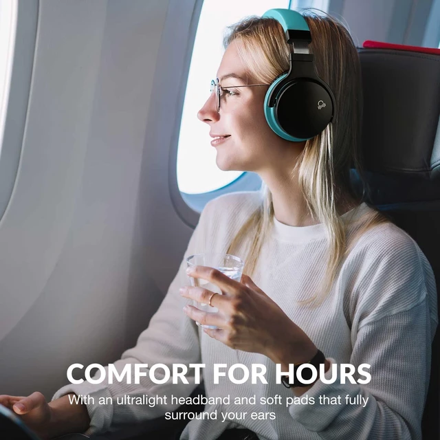 Alt view image 5 of 6 - Million Sold Classic E7 Active Noise Cancelling Headphones Upgraded HD Sound, Wireless Bluetooth Headphones Over The Ear Unequaled Comfort, Vivid Deep Bass, for Home Office Travel Gift