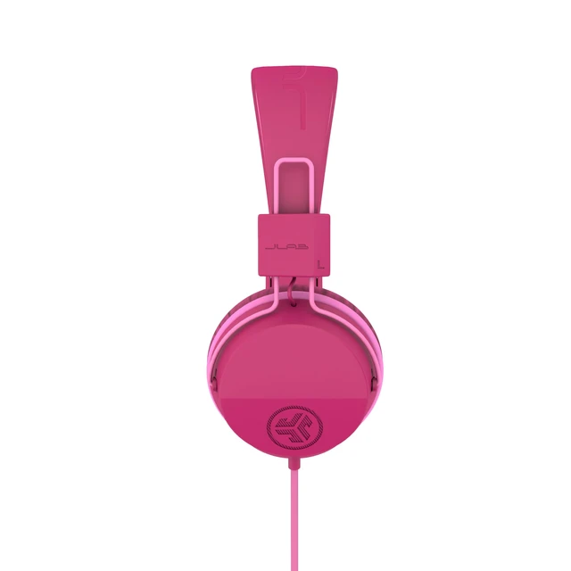 Alt view image 2 of 4 - JBuddies Studio, Kids Wired on-Ear Headphones, Bundle with USB-C Adapter, Volume limiting, Foldable, Dark Pink