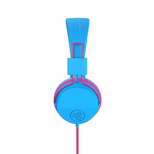 Alt view image 4 of 5 - JBuddies Studio, Kids Wired on-Ear Headphones, Bundle with USB-C Adapter, Volume limiting, Foldable, Blue/Pink