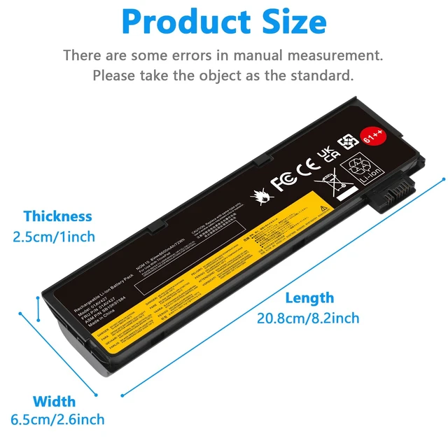 Alt view image 3 of 7 - 72Wh 61++ 01AV427 01AV425 Battery for Lenovo ThinkPad T480 T470 P51S P52S T570 T580 A485 A475 TP25 Series SB10K97584 SB10K97585 01AV490 01AV492 X50M08812 4X50M08812 01AV422 01AV423 01AV428