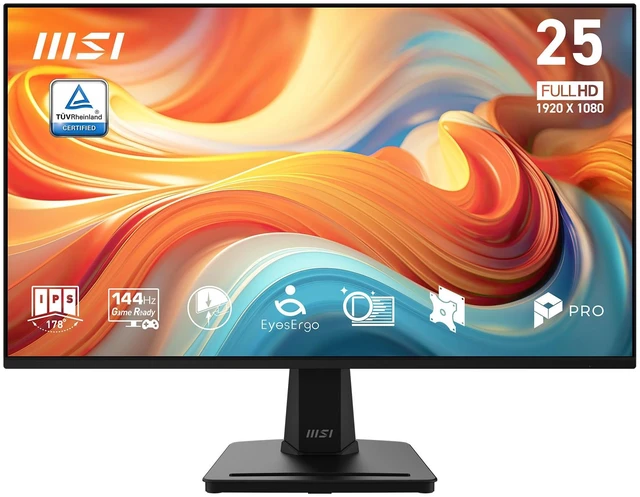Main image of PRO MP251 E14L 24.5-inch IPS 1920 x 1080 (FHD) Computer Office Monitor, 144Hz, Free-Sync, HDR Ready, HDMI, VGA Port,VESA Mountable, Tilt, 4-Side Slim Bezel,1ms, Black