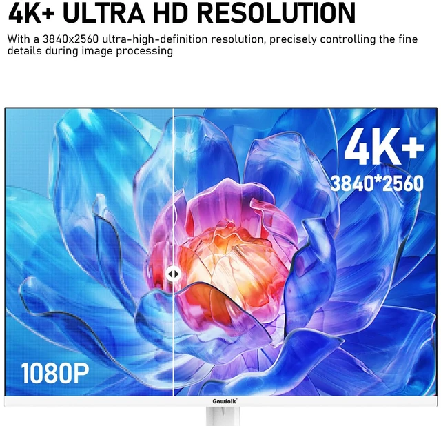 Alt view image 2 of 7 - 28 inch UHD 4K computer monitor, IPS Ultra HD (3840×2560p)PC screen 3:2 ratio, 1.07 billion colours, 128% sRGB, built-in speakers, 178° wide viewing angle DisplayPort, HDMI, white