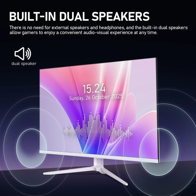 Alt view image 4 of 7 - 28 inch UHD 4K computer monitor, IPS Ultra HD (3840×2560p)PC screen 3:2 ratio, 1.07 billion colours, 128% sRGB, built-in speakers, 178° wide viewing angle DisplayPort, HDMI, white