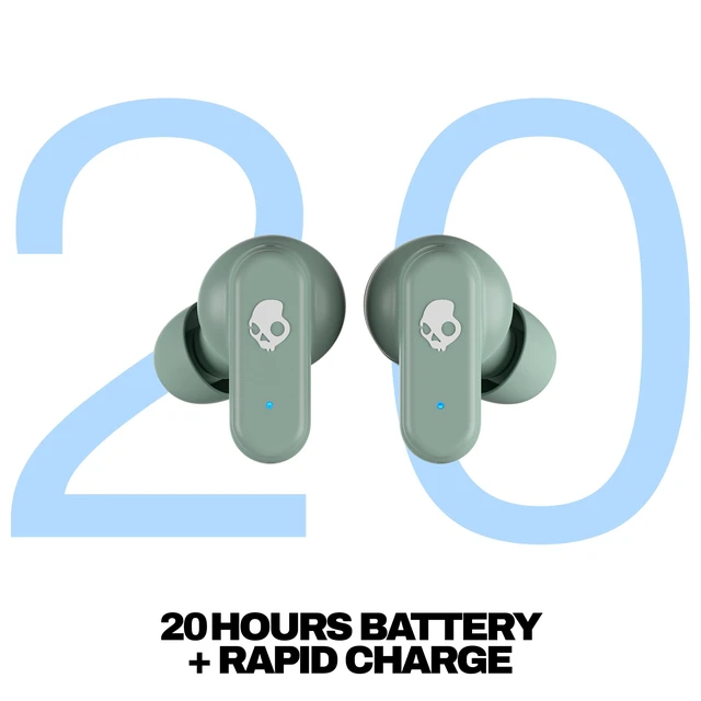 Alt view image 2 of 7 - Dime 3 Wireless In-Ear Bluetooth Earbuds - Preppy Sage Noise Isolating Fit, 20 Hours Battery, Microphone for iPhone Android, Easy Carry with Integrated Lanyard, Travel Friendly