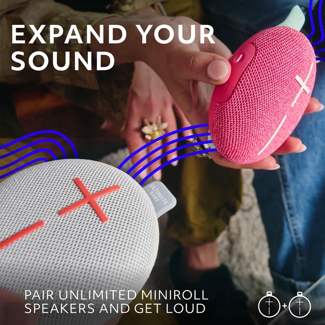 Alt view image 4 of 7 - MINIROLL Waterproof Bluetooth Speaker - Revive Grey Balanced bass, dustproof, 131 ft (40 m) range