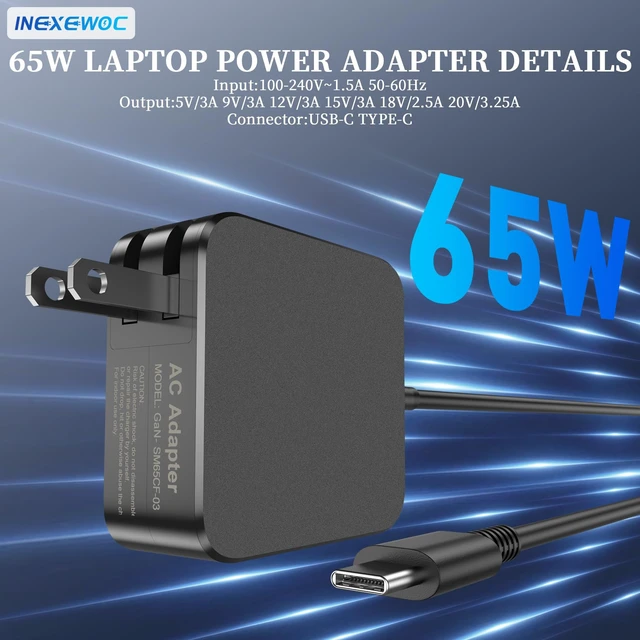Alt view image 3 of 7 - 65W USB C Charger Compatible with Microsoft Surface Pro 12 (2025) 11 10 9 8 7 6 5 4 3, Surface Pro X, Surface Laptop 7 6 5 4 3 2 1, Surface Book 3 2 1, Surface Go 3 2 1 Power Adapter