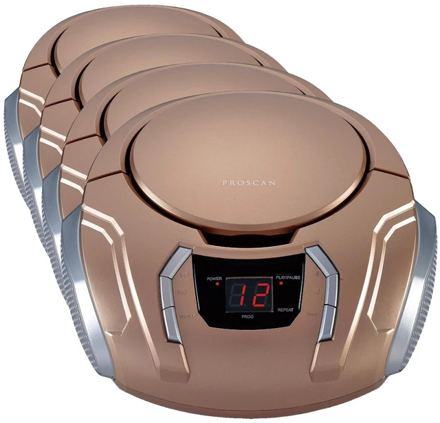 Main image of SRCD261-B-CHAMPAGNE Portable CD Player with AM/FM Radio (Champagne) (Pack of 4)