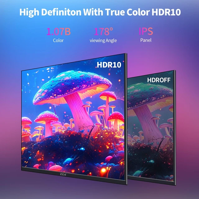 Alt view image 3 of 7 - 27 inch 4K UHD Monitor,75Hz Refresh Rate,HDR10,HDMI 2.0×2/DP 1.2×2,Compatible with Wall Mounting,Ideal for Business & Office Work
