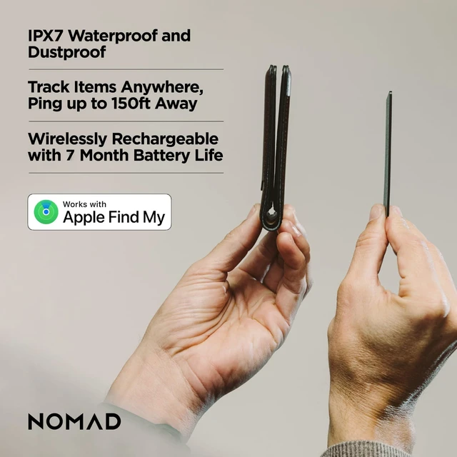 Alt view image 3 of 7 - Tracking Card Air Black V2, Slim Card Tracker with IPX7 Waterproof and Dust Proof, Compatible with Apple Find My, TSA Approved, 7-Month Battery, Wireless Rechargeable, iOS Only