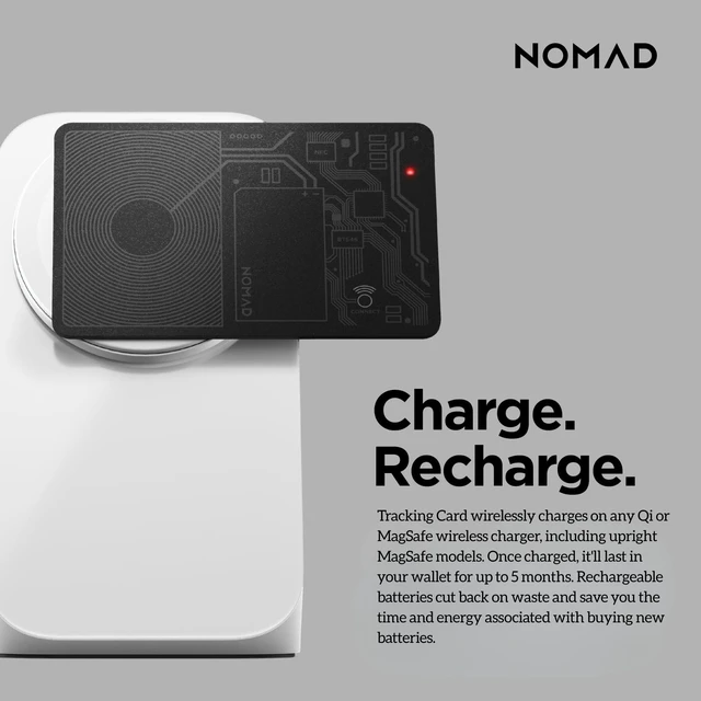 Alt view image 4 of 7 - Tracking Card Air Black V2, Slim Card Tracker with IPX7 Waterproof and Dust Proof, Compatible with Apple Find My, TSA Approved, 7-Month Battery, Wireless Rechargeable, iOS Only
