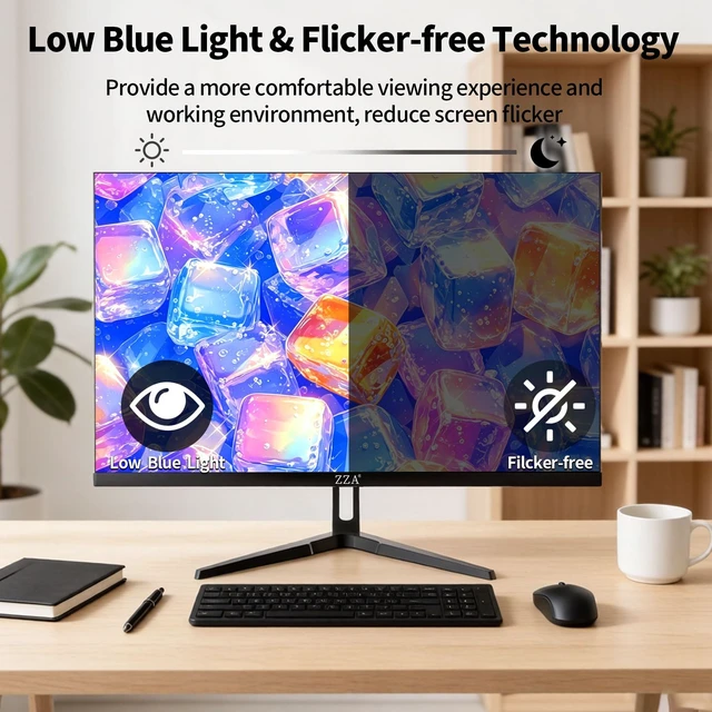 Alt view image 7 of 7 - 27 inch 4K UHD Monitor,75Hz Refresh Rate,HDR10,HDMI 2.0×2/DP 1.2×2,Compatible with Wall Mounting,Ideal for Business & Office Work