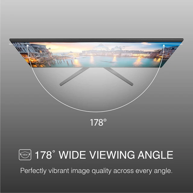 Alt view image 3 of 6 - airFrame 21" FHD Monitor, 1920x1080, Ultrawide, VESA Mount, Tilt Adjust, HDMI/VGA, Slim Bezel, for Home, Office, and Light Gaming - 2 Pack