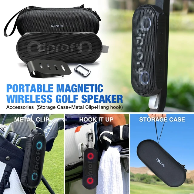 Alt view image 4 of 7 - New Play 2 Rounds of Golf, 2Pcs Magnetic Bluetooth Golf Speaker Golf Cart Speaker, Stereo Sound Portable Pro Wireless Waterproof Speaker with Rich Bass, Golf Accessories Golf Gifts (with Light)