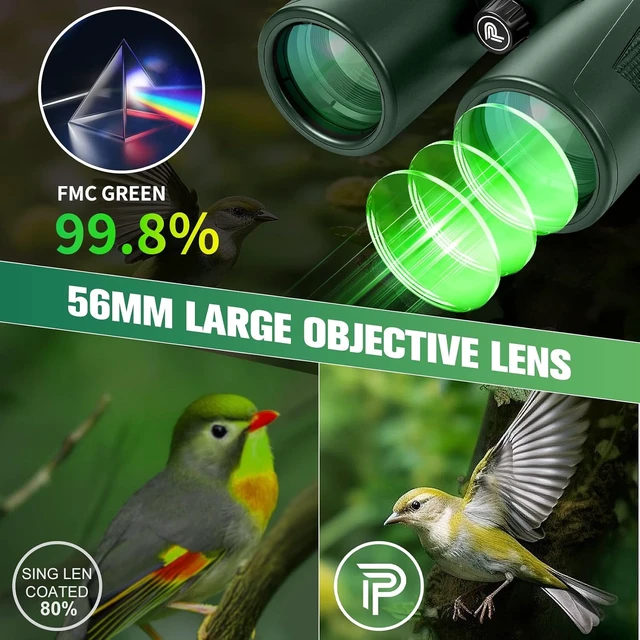 Alt view image 3 of 7 - 20x56 Binoculars for Adults High Powered,Waterproof and Convenient Large View Waterproof Optics with Clear Low Light Vision, Easy Focus for Hunting, Bird Watching, Concerts, Sports