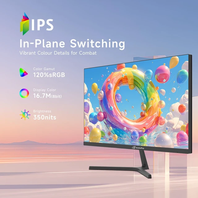 Alt view image 6 of 7 - 24.5 Inch Gaming Monitor, 320Hz 300Hz 240Hz Monitor, 1080p, IPS FHD, 1ms, Adaptive Sync, DCI-P3 95%, sRGB 120%, PIP/PBP, Ultra Slim, DP 1.4 x2, HDMI 2.1 x2, VESA, with DP Cable up to 320Hz