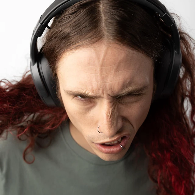 Alt view image 3 of 7 - Crusher Wireless Multi-Sensory Bass Bluetooth Headphones - Black Patented Crusher Bass Technology, Noise Isolating Over-Ear Fit, 50 Hours Battery, Microphone for iPhone Android