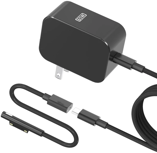 Main image of New 65W Surface Pro ChargerMicrosoft Surface Charge Compatible with Surface Pro 12/11/10/9/8/7+/7/6/5/4/X Power Adapter, Microsoft Surface Book 1 2 3, Both Microsoft Surface Laptop/Tablet