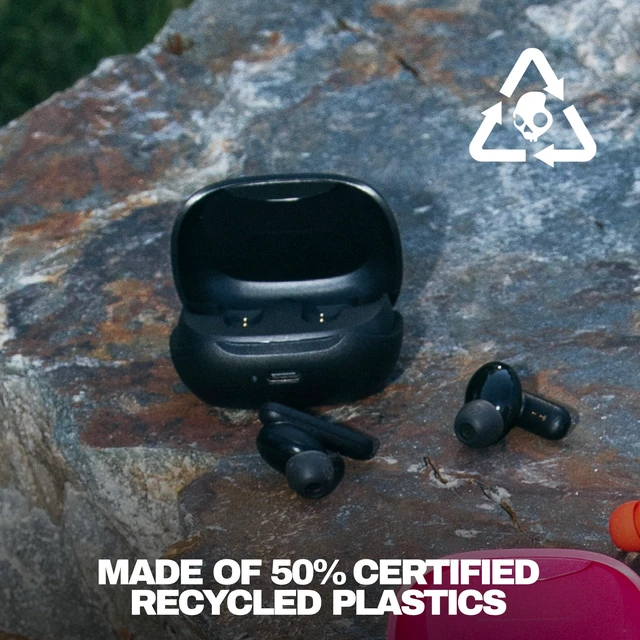 Alt view image 2 of 7 - Smokin Buds Wireless Noise Isolating Earbuds - True Black In-Ear Fit, Bluetooth, 20 Hours Battery, IPX4 Sweat and Water Resistant, Microphone for iPhone Android, Commuting, Studying