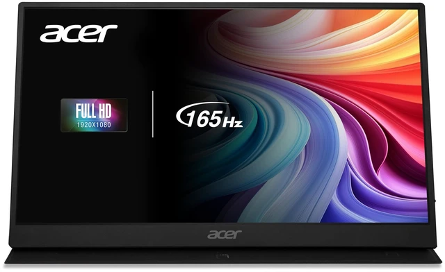 Main image of Nitro 15.6in FHD 1920x1080 IPS 165Hz Gaming Portable Monitor PG161Q P 6ms, AMD FreeSync, Mini HDMI, 2xUSB-C, USB Hub, Speaker, External Monitor for Laptop PC/MAC, PS5, XBOX, Switch