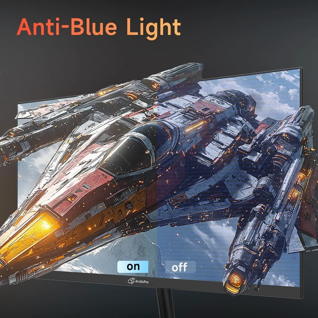 Alt view image 5 of 7 - 27 Inch 180Hz Gaming Monitor, FHD 1080p Computer Monitor, IPS 1ms MPRT, Adaptive Sync, HDMI & DP Ports, 3-Sided Frameless, Enhanced Eye Care, VESA, Tilt Adjust